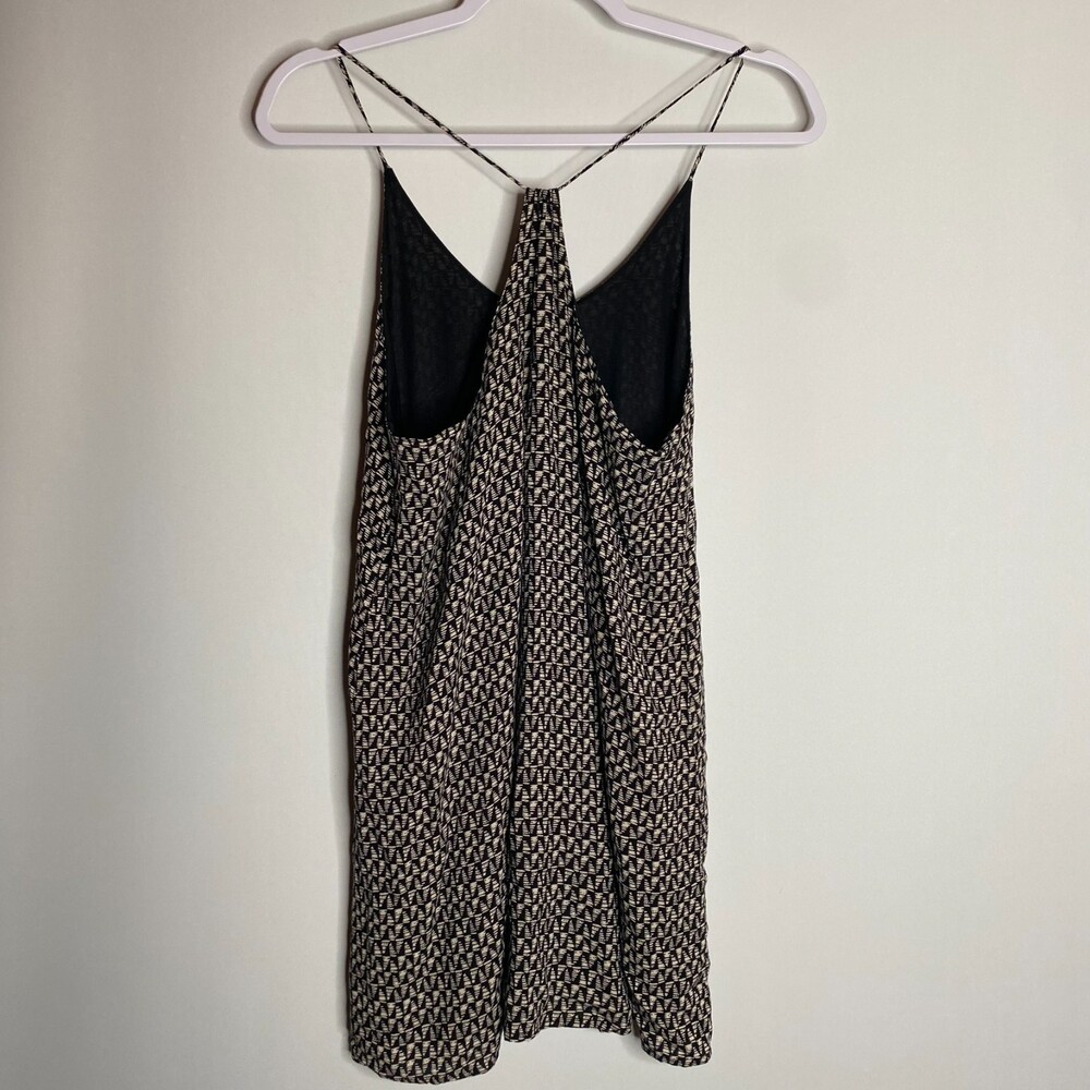 Bishop & Young Bohemian Print Scrunch Racer Back Mini Dress Fully Lined Size S - Picture 2 of 9
